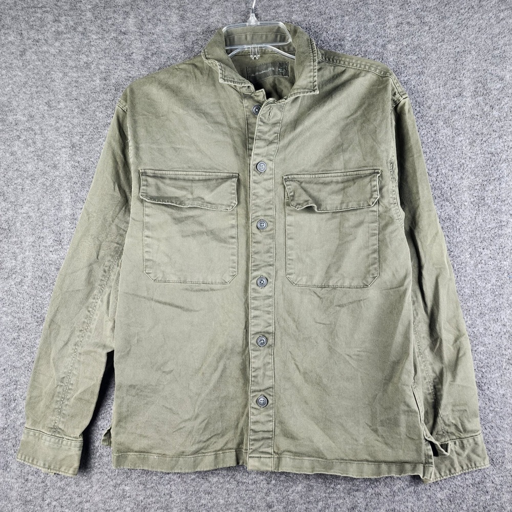 Abercrombie & Fitch Shirt Jacket Womens XS Olive Green Military Utility 12552460